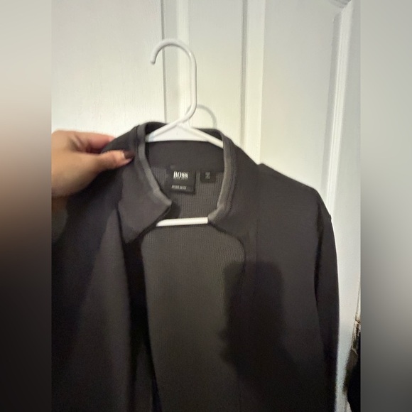 Boss Hugo Boss Men's Cotton zip-up sweatshirt with structured front Size s - Picture 3 of 8